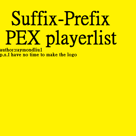 Suffix-Prefix Pex PlayerList