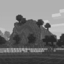 Black and white default Minecraft textures