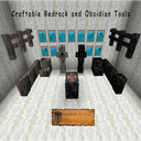 Craftable Bedrock, Obsidian Tools and Armors (1.12.2, 1.14.4 & 1.15.2)