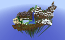 Midnight Floating Island with Monument