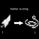 Feather to string