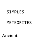 simples meteorites