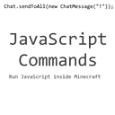 JavaScript Commands