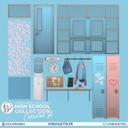 High school - Corridor set