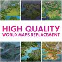 High Quality World Maps Replacement