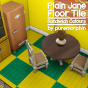 Plain Jane Floor Tile in Sandwich Colours