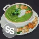 Spinach Soup with Cream and Croutons