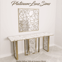 Marble Hallway Table & Geometric Mirror