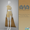 Asava’s - Custom Cape Crop Top and Wrapped Mini Skirt