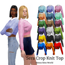 Sera crop knit top